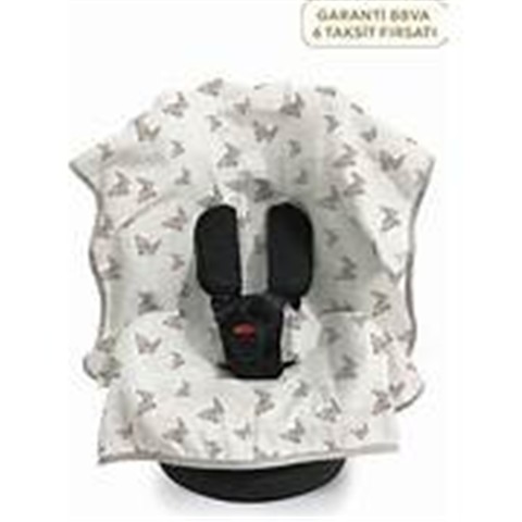 Deux Lapins %100 Pamuk Müslin Puset Iconıque Lapin Oto Koltuk Örtüsü Gri