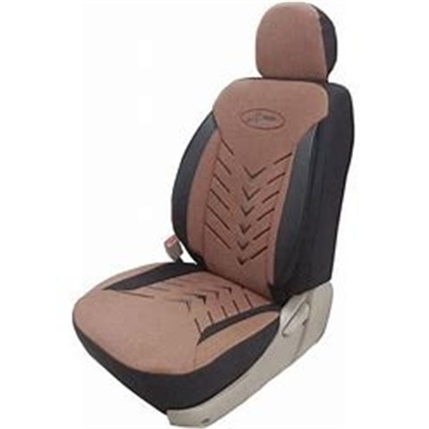 Seat Exeo Uyumlu Keten Kumaş Oto Koltuk Kılıfı (Taba - Siyah)