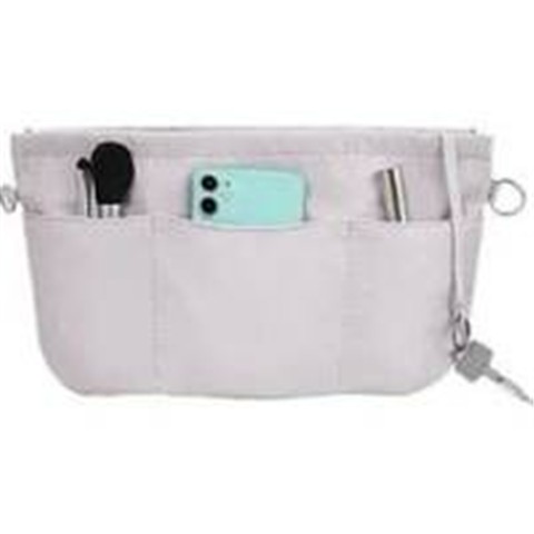 Handtaschen Organizer Nylon, Handtaschen Organizer Mit Schlüsselbun, Taschenorganizer Filz Bag In Bag Tasche Organizer, Innentaschen Für Handtaschen Mit Schlüsselkette (Grau S)