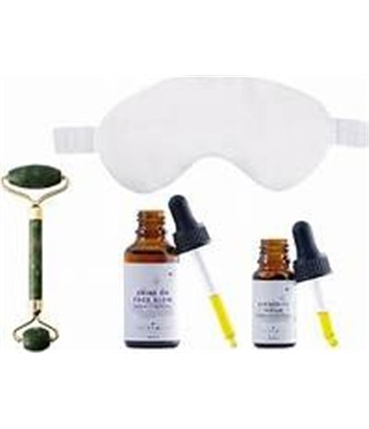 The Sim Co. Beauty Sleep Beyaz Uyku Maskesi-Masaj Aleti-Aydınlatıcı Serum 30 Ml Ve Yenileyici 10 Cilt Bakım Seti