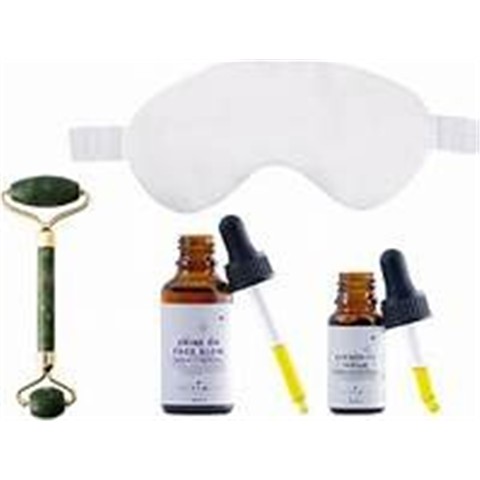 The Sim Co. Beauty Sleep Beyaz Uyku Maskesi-Masaj Aleti-Aydınlatıcı Serum 30 Ml Ve Yenileyici 10 Cilt Bakım Seti