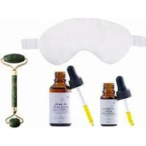 The Sim Co. Beauty Sleep Beyaz Uyku Maskesi-Masaj Aleti-Aydınlatıcı Serum 30 Ml Ve Yenileyici 10 Cilt Bakım Seti