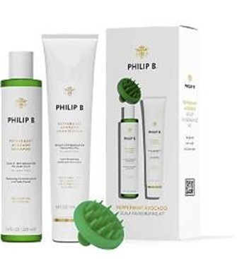 Philip B. Peppermint Avocado Scalp Invigorating Şampuan + Saç Kremi Ve Derisi Masaj Aleti Bakım Seti
