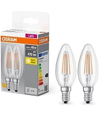 Osram LED Flament 4W Sarı Işık E27 2'Li Paket
